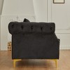 Hybition 65" Velvet Chesterfield Button-Tufted Loveseat for Living Room - 2 of 4