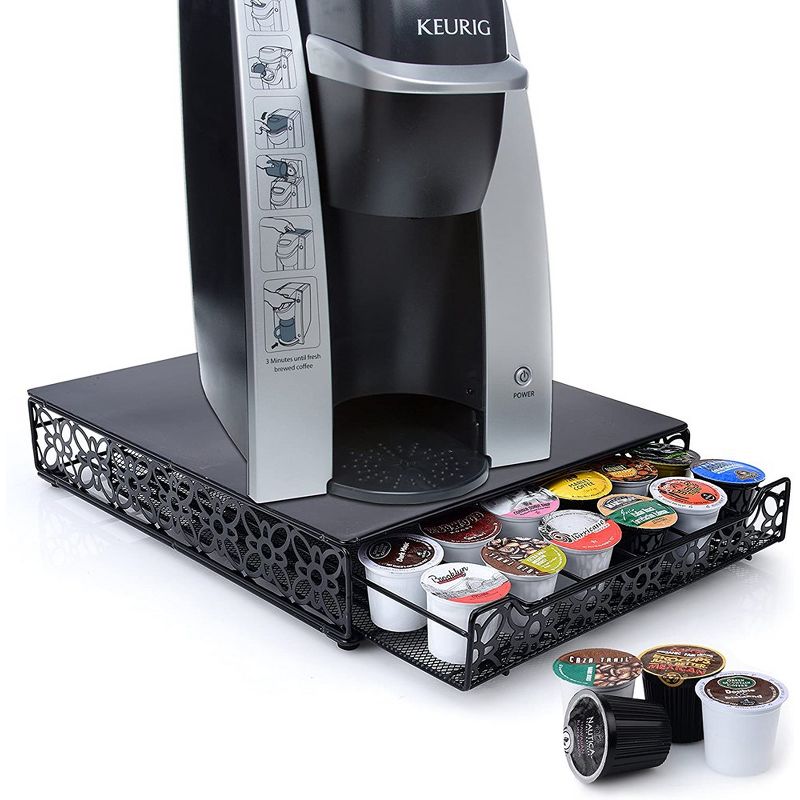 42 K-cup Holder -  Metal Storage Drawer for Coffee Pods with Design - K-cup Coffee Pod Holder for Counter - Coffee Bar Accessories -Homeitusa, 3 of 5