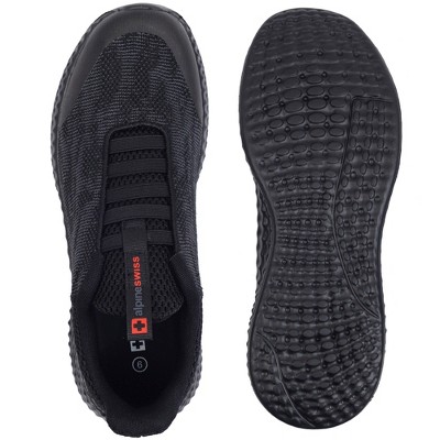 Мужские кроссовки Alpine Swiss Troy Mens Mesh Knit Slip On Sneakers Athletic Lightweight Tennis Shoes BLK 13 M US — фото 4