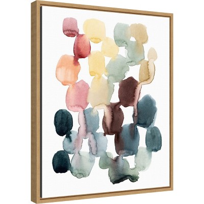 Earth Tones Abstract Canvas Lithograph Wall Art 16 x 20
