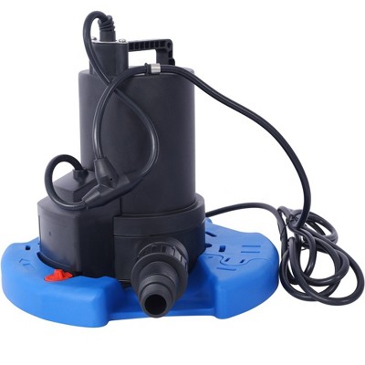 1/4 Horsepower Automatic Swimming Pool Cover Pump With 3/4 Check Valve Adapter, 1850 GPH Water Removal, Submersible Water Pump