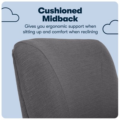 Graphite Fabric Swivel Home Office Chair with Memory Foam