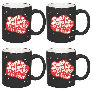 Courtside Market Santa Claus is coming to town Tuxedo Mug 4 Piece Set - 1 of 1