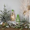 Northlight Lighted Wooden Christmas Tree with Star and Reindeer Woodland Scene - 15" - image 2 of 4