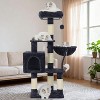 Cat Tower Condo for Indoor Cats, Cat House with Padded Plush Perch, Cozy Hammock - 2 of 4