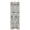 Aghana Digitals Wall-Mounted Vintage 'Thank You' Print Coat Rack - Black MDF, 6 Hooks, Space-Saving - 2 of 4