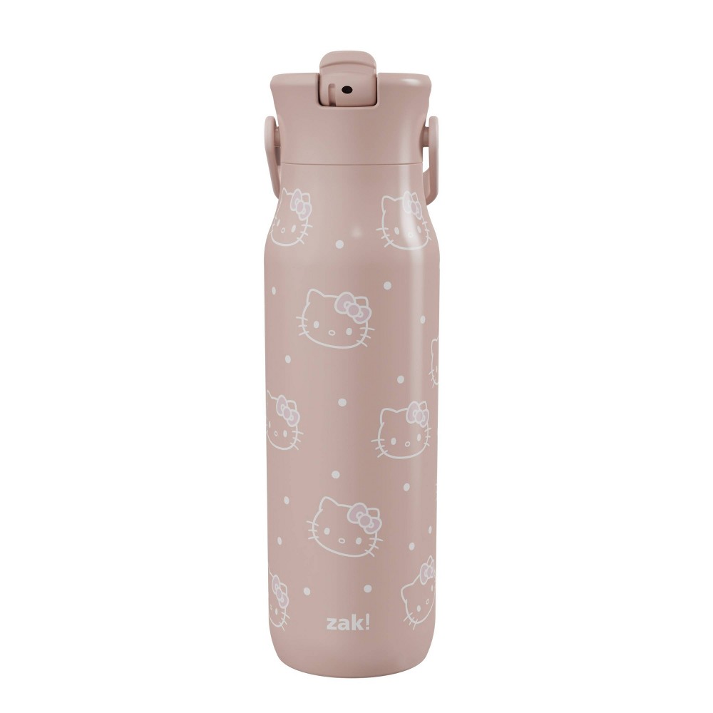 Zak Designs 32oz Hello Kitty Stainless Steel Vacuum Insulated Water Bottle with Straw Lid Blush