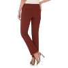 Rekucci Women's Pull-On Straight Leg Pants with Pockets & Tummy Control – Office Workwear Stretch Trousers - 3 of 4