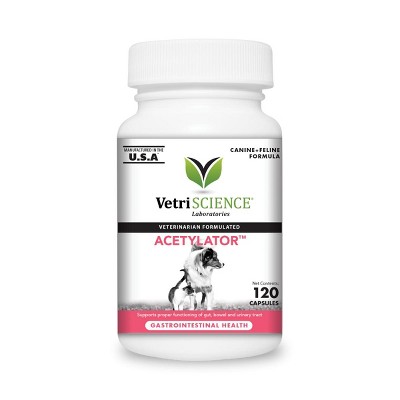 VetriScience Laboratories Acetylator Everyday Health Dog & Cat Capsules, 120 ct