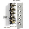 YAWWALK Thermostatic Valve 15-Spray 16 and 6 in. Dual Ceiling Mount Shower Head and Handheld Shower - 3 of 4