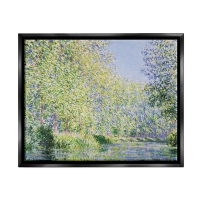 Stupell Industries Epte River Claude Monet Classic Framed Floater Canvas Wall Art