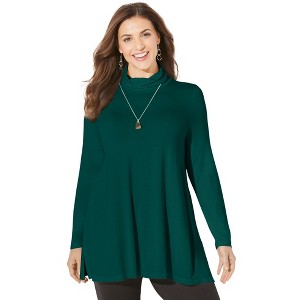 Catherines Anywear Turtleneck Swing Top - 1 of 4