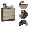 RISOKEYS 3 Drawers Dresser with 3 Wide Drawers,Object Decorative and Other Objects, ,for Bedroom and Living Room - 3 of 4