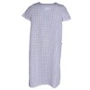 Elegant Emily Women's Gingham Button Down Duster with Floral Detailing - 3 of 3