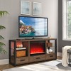 Syemin Indoor Fireplaces Small Electric Fireplace Heater 23" Fireplace Stove with 3D Flame Effect Freestanding Space Heaters, Black, 23.98"*5"*18.1" - 3 of 4