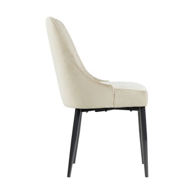 Celeste Cream Polyester Upholstered Side Chair Set