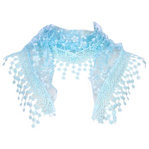 INSPIRE CHIC Lace Mantilla Tulle Triangle Head Covering Church Veil Scarves 1Pc - 1 of 4