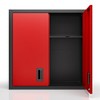 Garage Wall Mounted Storage Cabinet with Two Doors and One Shelf, Lockable Metal Wall Cabinet, Hanging Tool Cabinet for Garage Utility Room - 2 of 4