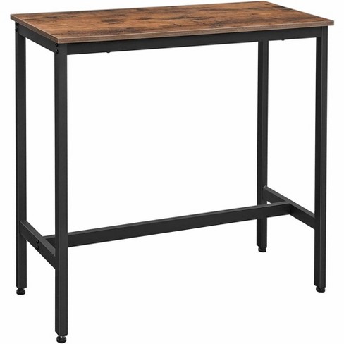 Vasagle Bar Table, Narrow Long Bar Table, Kitchen Dining Table, High Pub  Table, Sturdy Metal Frame, Industrial Design, Rustic Brown And Black :  Target