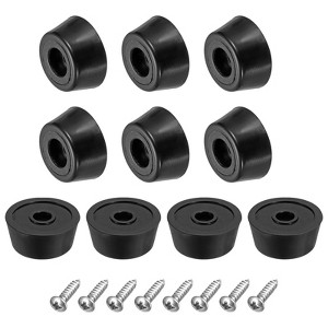 Unique Bargains Non-Slip Rubber Bumper Feet with Stainless Steel Washer Screws - 1 of 4