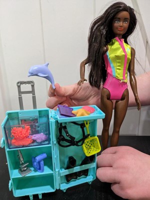 Barbie Marine Biologist Doll And Accessories, Mobile Lab Playset With Doll