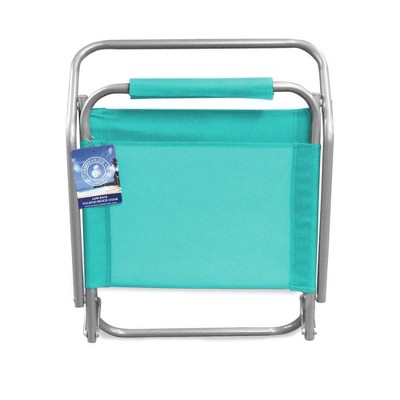 Teal Portable Folding Beach and Camping Chair with Steel Frame