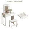 Makeup Vanity Desk with Mirror and Lights, Small Vanity for Girls' Bedroom - 2 of 4