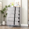 Famapy Gray Modern Dresser 5-Drawers Dresser With Metal Legs - 4 of 4