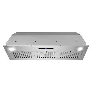 Cosmo COS-36IRHS 36 in. Lumin Collection 380 CFM Ducted Insert Range Hood, Touch Controls, LED Lights, Stainless Steel - 1 of 4
