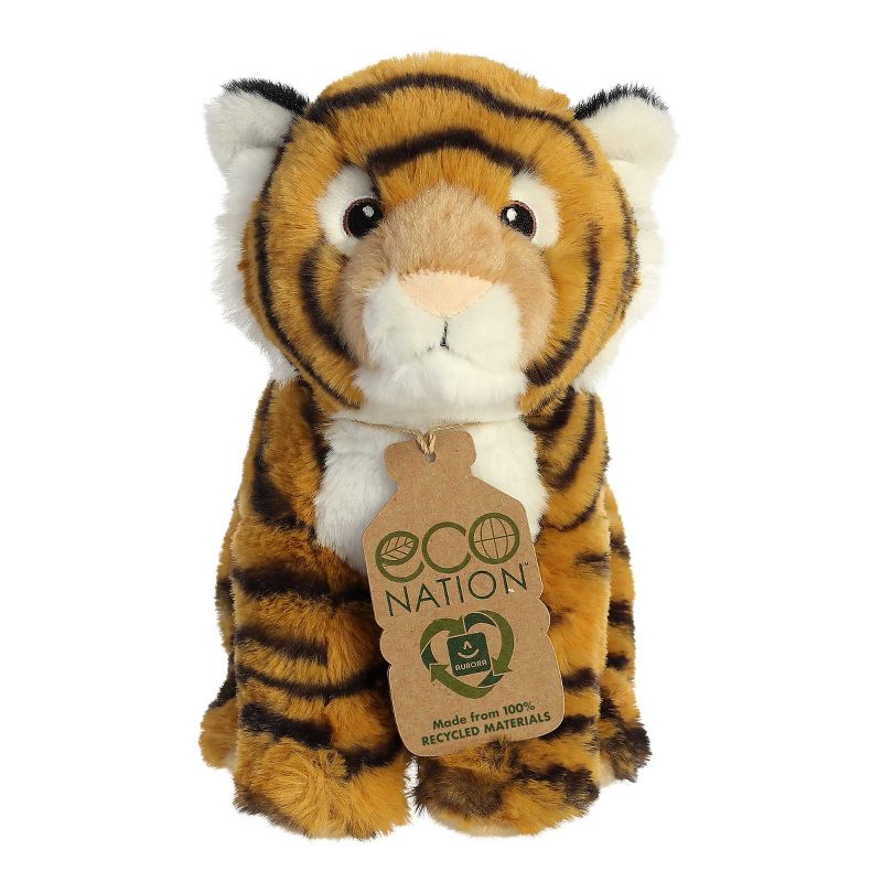 Aurora Small Bengal Tiger Eco Nation Eco-Friendly Stuffed Animal Orange 8", 1 of 7