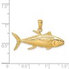 Black Bow Jewelry 14k Yellow Gold Yellowfin Tuna Pendant - 2 of 3