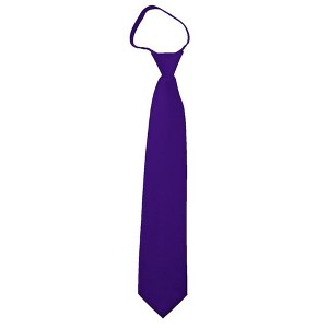 Men's Solid Color Zipper Neckties - 1 of 3