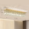 Siljoy Modern Crystal Chandelier, Rectangle Chandelier Rectangular Flush Mount Pendant Ceiling Light Fixture for Indoor - 3 of 4