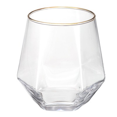 Unique Bargains Diamond Stemless Design Whiskey Glasses Drinkware