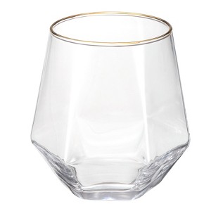 Unique Bargains Diamond Stemless Design Whiskey Glasses Drinkware - 1 of 4