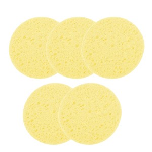 Unique Bargains Reusable Round Compressed Facial Sponge 5 Pcs - 1 of 4