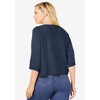 Woman Within Plus Size Rib Trim Cardigan Shrug - 3 of 4