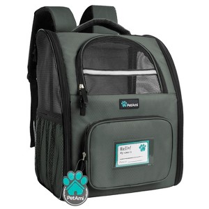 PetAmi Premium Dog Backpack Carrier Small Large Cat Puppies, Ventilated Pet Hiking Travel Bag, Airline Approved Safety Camping Biking - 1 of 4