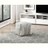 Sapphtopaz Modern Ottoman Square Pouf, Plush Upholstered Footstool with Fabric Floor Pouf, Bean Bag Chair for Bedroom, Living Room - 2 of 4