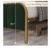 Full/King Bed Frame Modern Heavy Duty Velvet Upholstered Platform With Dense Sponge Headboard No Box Spring Needed In Gold And White,Green - 4 of 4