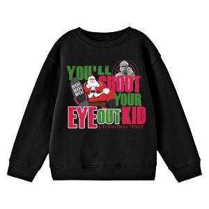 Bioworld A Christmas Story You'll Shoot Your Eye Out Kid Youth Black Graphic Sweatshirt - 1 of 2