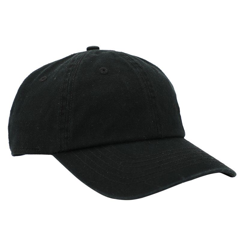 GhostFace Dad Plain Black Embroidered Patch Hat with pre-curved bill for Men, 2 of 6