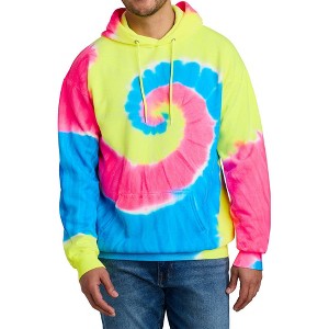Mafoose Men's Casual Fleece Tie-Dye Pullover Hooded Long Sleeve Sweatshirt - 1 of 4