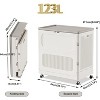 2 Pack Large Rolling , 123L Collapsible Plastic Clothes Basket with Wheels, No-Install Dirty Clothes Organizer for Home and Laundry Room - 2 of 4