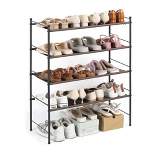 NEX 4 Tier Shoe Rack with Freestanding Storage Bronze