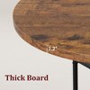 47 In Round Dining Table for 6,Dinner Wooden Kitchen Table with Storage Shelves & Roman Metal Legs for Dining Room,Kitchen,Living Room (Table Only) - 4 of 4