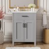 Whisen 24 in. Bathroom Storage Cabinet Bathroom Vanity with Ceramic Sink and 2 Soft-Close Doors - 3 of 4