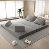 Dolonm 86.6" Boneless Compressed Sofa，Chenille 3-in-1 Convertible Bed/Chaise/Game Mat，No Assembly，for living room/bedroom - 2 of 4
