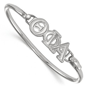 Black Bow Jewelry Sterling Silver Theta Phi Alpha Greek Life Bangle Bracelet 7 Inch - 1 of 3