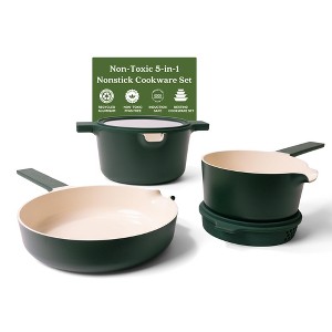 Alva Cookware Neat 5 in 1 Ceramic Nonstick Cookware Set All in One Space Saving Non Toxic Cookware - 1 of 4